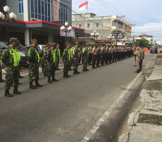 Dalam Penetapan Nomor Urut Paslon Bupati dan Wabup Meranti, 135 Personil Gabungan Dikerahkan 